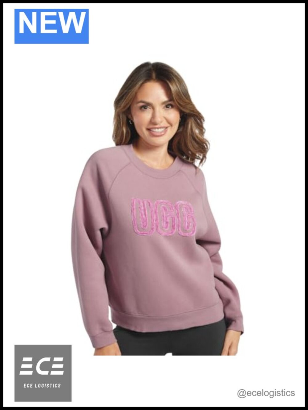 Womens Crewneck Sweatshirt Recycled Cotton Relaxed Fit Pullover